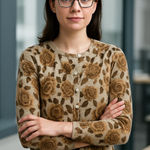 Liz Claiborne Vintage  Liz Sport Floral Cardigan Sweater Set Photo 0