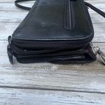 Brighton VTG  Crossbody Bag Wallet Small Card Holder Zip Coin Leather Black Croc Photo 6