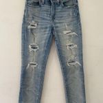 American Eagle  airflex high waisted Trendy Distressed Blue Jeans size 28x28 Photo 2