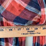 Hollister  red and blue plaid button down size L Photo 4