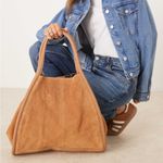 ASOS tan faux suede large tote bag Photo 0