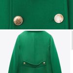 ZARA  green coats gold buttoned Photo 4