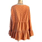 LOGO By Lori Goldstein LOGO Lavish by Lori Goldstein Scoop
Neck Swing Bed Jacket Umber Orange Boho Top Photo 4