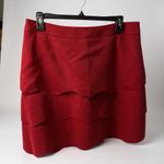 Nine West Vibrant Red Tiered Mini Skirt Photo 1