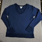 Athleta  Women’s Blue Long Sleeve Sunrise V-Neck Sweatshirt Photo 4