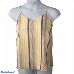 Pink republic  Yellow & Brown Striped Tank Cami Top size Medium Photo 1