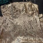 Emerald Sundae Gold Sequin Spaghetti Strap Dress Photo 3