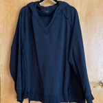 Torrid  Women's‎ Plus Size 0 Hoodie Black Pullover V Neck Raw Edge Comfy Casual Photo 0