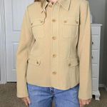 Jones New York Tan and cream thick gorgeous blazer with the cutest button and pockets Photo 1