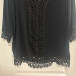 Lagaci Black Crochet Trim Swim Coverup Size M Photo 1