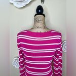 Vineyard Vines Bright Pink & White Striped Lightweight Sweater Size Small Photo 10