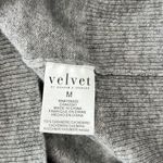 Velvet by Graham and Spencer 100% Cashmere Gray Blue Stripe Sleeve Sweater M Size M Photo 6