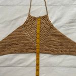 Tan crochet halter top Photo 3