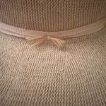 Wyeth Womens Straw Fedora Hat Ribbon Band Beige Summer Beach Sun OS Tan Photo 1
