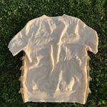 J.Crew Waverly Ruffled Tulle-paneled Merino Wool T-shirt In Cream Photo 5
