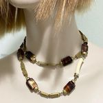 Vintage Miriam Haskell Beaded Long Necklace Brown Photo 3
