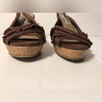American Eagle  wedge cork platform peep-toe sandals women size 8 W Photo 3