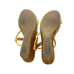 Wedge sandals low platform mustard yellow strappy sandals size 6.5 women’s Photo 4