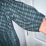 Madewell NWT Marianna Puff-Sleeve Mini Dress M Medium Plaid Green X Photo 4