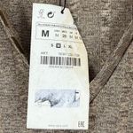 ZARA  Women M Ribbed V Neck Short Sleeve Casual Dress Brown Collection B Photo 4