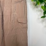 Madewell Straight Cargo Pants in Softdrape Tencel Light Umber size L Large NL207 Photo 9