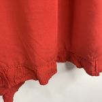 American Eagle  Sz XS Short Romper Red Eyelet Bell Sleeve Deep Tie V-Neck Women’s Photo 6