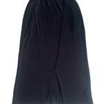 Downeast Black Remy Asymmetrical Elastic Pull On Ribbed Front Slit Midi Skirt Photo 0