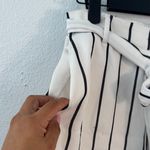 Forever 21 High Waist Black and White Striped Shorts Photo 1