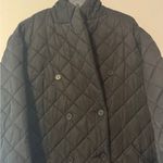 Rebecca Minkoff Black Double Breasted Quilted Jacket size Large Photo 3