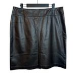 Ralph Lauren Nwt  Chestnut Brown Genuine Leather Pencil Skirt Photo 0