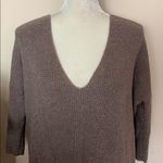 EXPRESS • vneck oversized metallic thread sweater Photo 3
