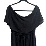 Helsa NEW NWT  Petite Eyelet Garden Off The Shoulder Midi Dress In Black Photo 3