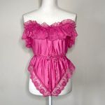 Vintage Teddy Bodysuit Lingerie Pink Size M Photo 2