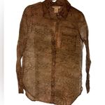 Rachel Zoe  Women’s Snakeskin Sheer Button Down Blouse/Jacket - Small Photo 1