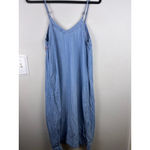 Universal Threads Universal Thread 100% Lyocell Chambray Slip Dress XS Light Denim Blue Adjustable Photo 4