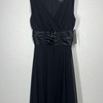 Connected Apparel Black Chiffon Satin Dress Size 8 Vintage Y2K Fits Small Photo 0
