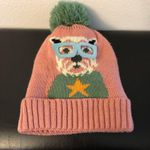 New Powder soft pink Hat inside with fur, with a dog in glasses Photo 4