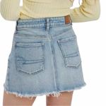 American Eagle AEO  90’s High Rise Cutoff Denim Mini Skirt size 4 Photo 1