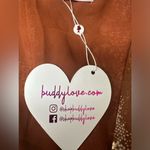 Buddy Love Katrina surplice vneck long sleeve gold foil snack print body suit Photo 10