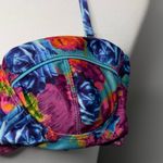 Floral Bikini Top Bandeau Removable Strap Shi Rose Photo 1