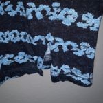 Michael Kors L Floral Striped Capped Sleeved Crew Neck T-Shirt Photo 4