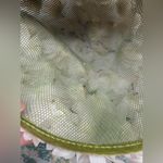 Vintage 60s Marshall Field & Co floral daisy mesh netted bow hat, OS Green Photo 10