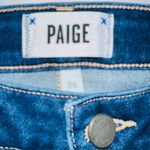 Paige  Kylie Crop Dark Wash Denim Skinny Jeans Distressed Raw Hem Women's Size 26 Photo 13