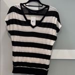 One Clothing Black and White Striped Tee Photo 0