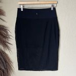 Lululemon Black Mesh Pencil Skirt Photo 7