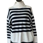 Joie NWT  100% Cashmere Striped Mock Neck Long Sleeve Sweater Pullover Jumper Photo 4
