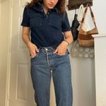 ASOS  Denim Polo TShirt  with front‎ pockets size 4 Photo 2