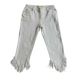 Cato Est 1946 Denim fringe White Capri Denim size 8 Photo 9