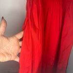 Madewell Smocked Puff Sleeve Midi Dress in Poplin in Cerise Size: S, NWT Photo 8