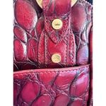 Elaine Turner Red Croc Embossed Genuine Leather Purse Shoulder Bag Satchel Tote Photo 6